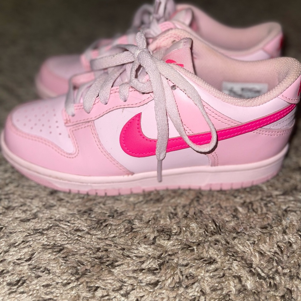 Nike Kids Light Pink and Hot Pink Sneakers